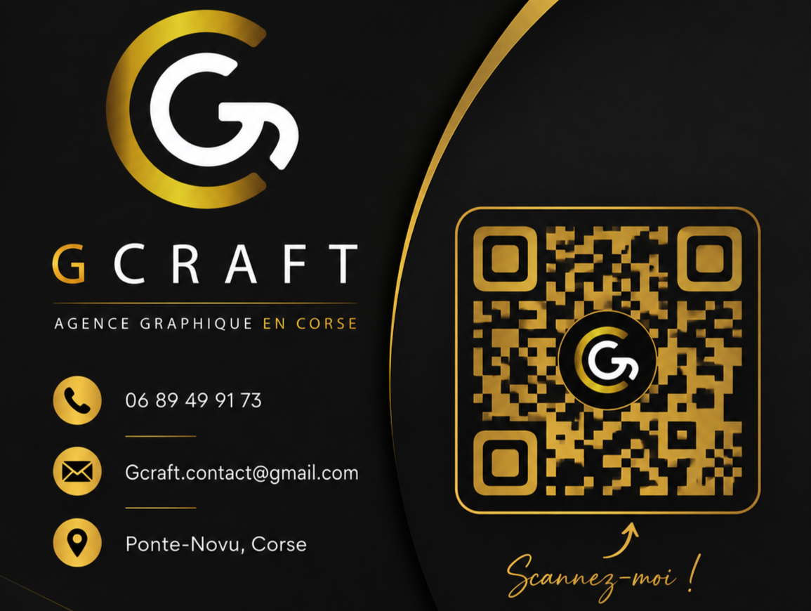 QR code personnalisé avec logo en Corse — G CRAFT Bastia